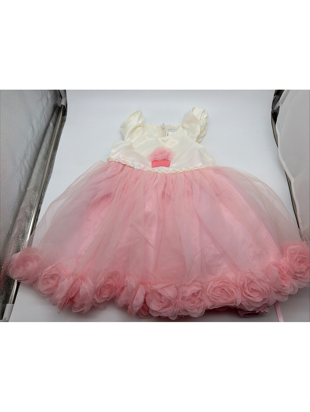 Girls RARE EDITIONS pink rose party dress 18 months Birthday NWT Bloomers Inc